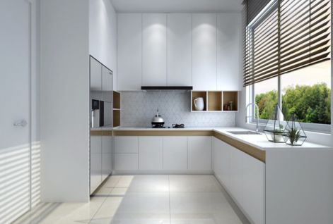 L-Shaped Modular Kitchen Layout